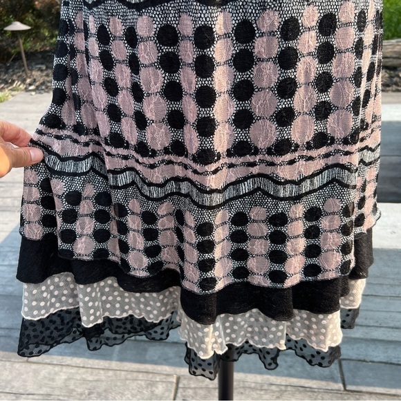 Vintage Y2K 90s Pink Black Lace Sheath Dress - Picture 5 of 12